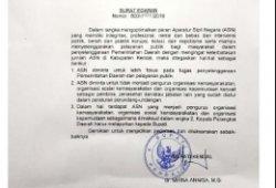 Bupati Kendal Keluarkan Surat Edaran ASN Tidak Jadi Pengurus Ormas