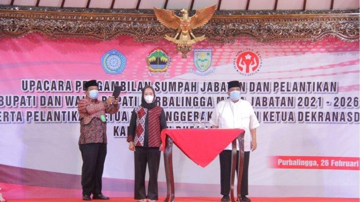 Gladi bersih persiapan pengambilan sumpah dan pelantikan Bupati dan Wabup Purbalingga, pada Kamis (25/2/2021).