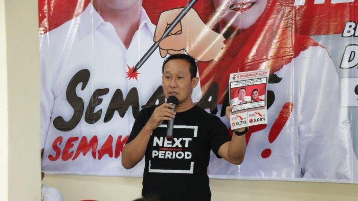 Ketua tim pemenangan Hendi-Ita, Kadarlusman, memberikan sosialisasi untuk tingkatkan partisipasi masyarakat dalam Pilwakot Semarang 2020.