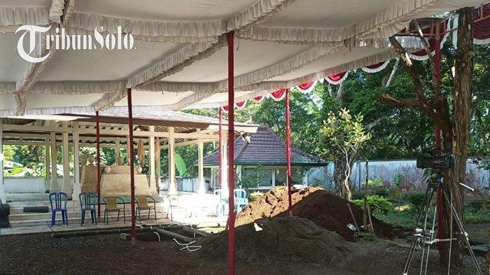 Lokasi pemakaman jenazah KGPAA Mangkunegara IX di kompleks pemakaman Astana Girilayu, Matesih, Karanganyar, Jawa Tengah, Minggu (15/8/202). Tribun Solo/Fristin Intan Sulistyowati