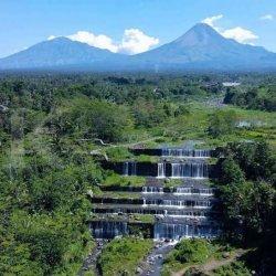Wisata Grojogan Watu Purbo Yogyakarta Tetap Buka Meski Merapi Sempat Semburkan Awan Panas