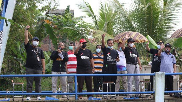 Lomba mancing UMP Bersama di Komplek Asrama UMP, Kamis (1/4/2021).