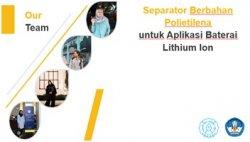 Mahasiswa UNS Solo Kaji Separator Berbahan Polietilena pada Baterai Lithium Ion