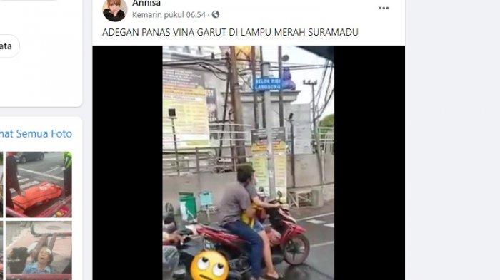 Unggahan tentang pasangan yang mesum di lampu merah (facebook/anisa)