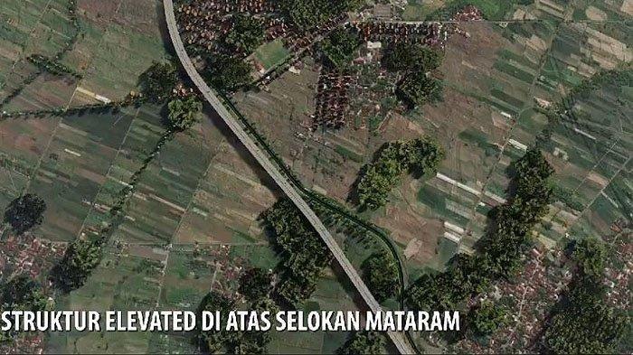 Peta Jalan Tol Yogyakarta-Solo yang melewati Selokan Mataram di wilayah Sleman.