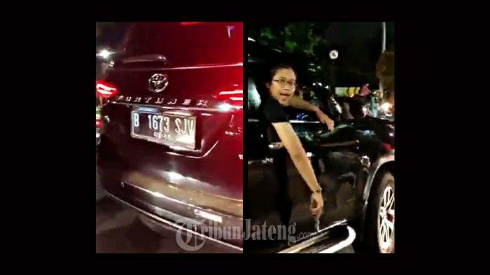 Sosok pengendara Fortuner yang acungkan pistol