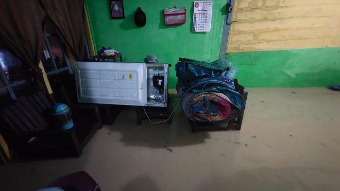 Tampak air merendam wilayah Kecamatan Jepon Kabupaten Blora