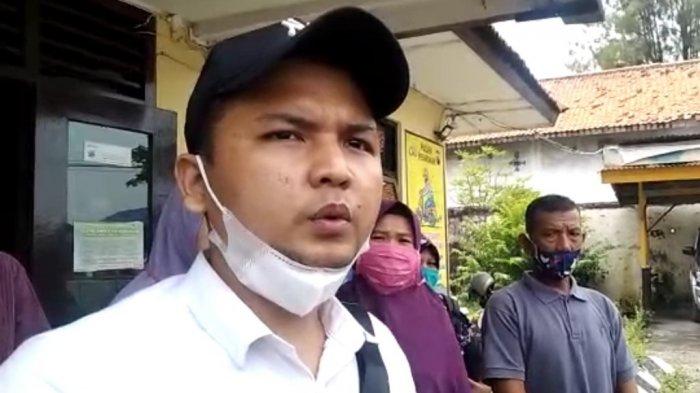 Tri Budi Utomo, perwakilan keluarga Suharto, saat ditemui awak media di Mapolsek Petarukan, Sabtu (13/3/2021).