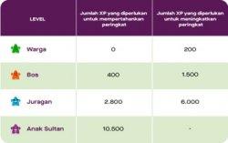 Untuk dapat tetap berada di peringkat tertentu, para pelanggan perlu mempertahankan sejumlah XP dalam satu periode peringkat (enam bulan) dengan terus menggunakan layanan Gojek