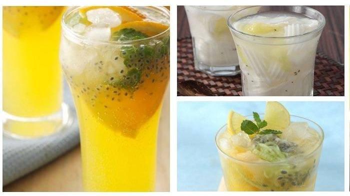 Aneka menu es yang menyegarkan untuk buka puasa.