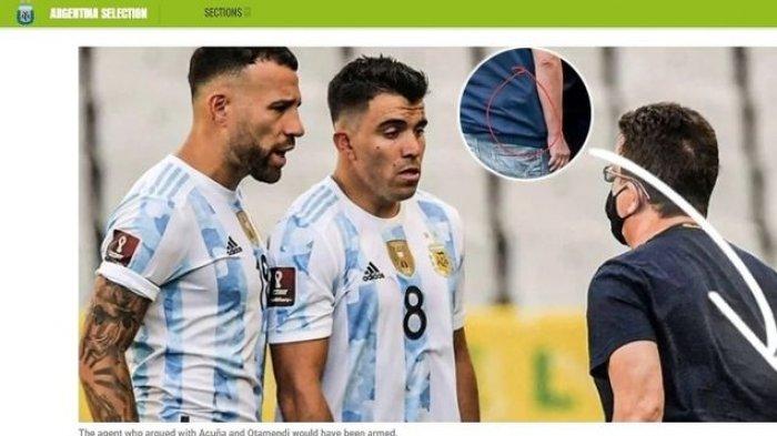 Anggota ANVISA yang diduga membawa senjata api ke lapangan.