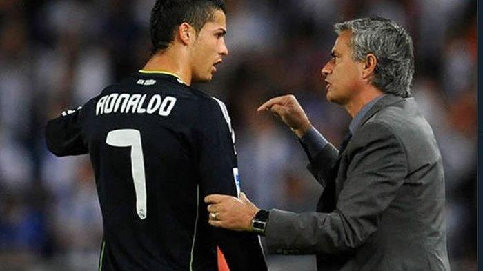 Cristiano Ronaldo dan Jose Mourinho.