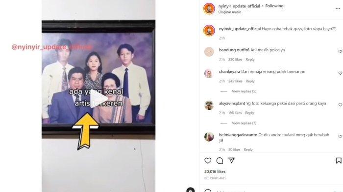 Foto lawas dari keluarga vokalis terkenal Ariel NOAH diunggah di media sosial.