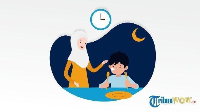 ILUSTRASI sahur puasa Ramadan 2022.