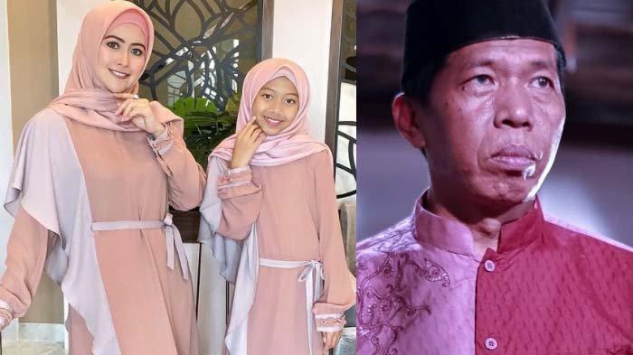 Kolase foto Meggy Wulandari, sang anak dan Kiwil.