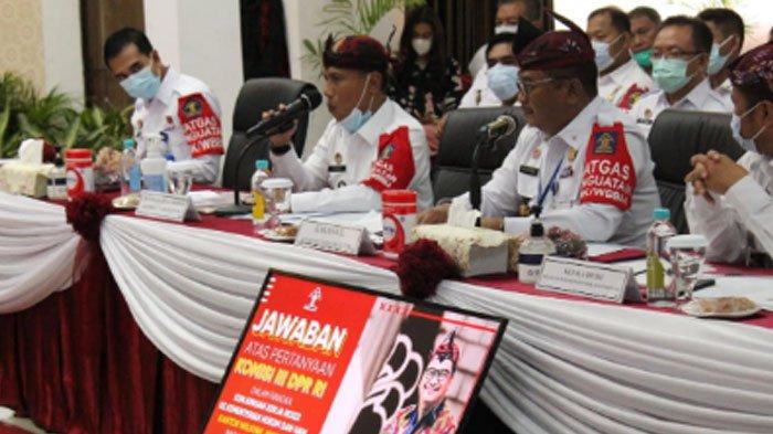Suasana kunjungan 24 anggota Komisi III DPR RI ke Kantor Imigrasi Kelas I Khusus TPI Surabaya pada, Rabu (14/10/2020) siang.