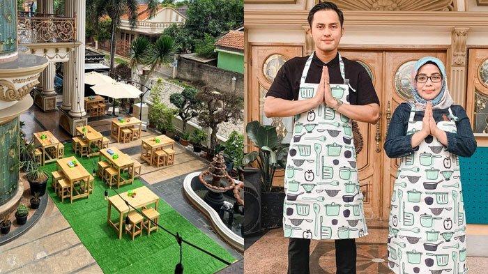 Muzdalifah dan Fadel Islami membuka warung di rumah mewahnya
