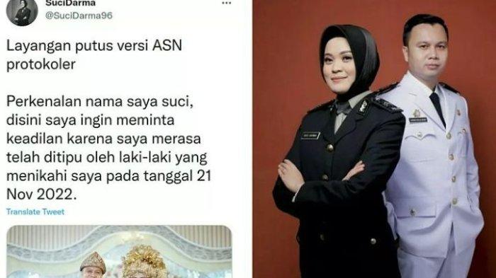 Polwan cantik Briptu Suci, telah melaporkan suaminya yang merupakan ASN di Pemkab OKI, ke Polda Sumsel.