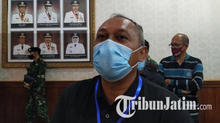 Sekda Kota Surabaya, Hendro Gunawan, saat ditemui seusai rakor dengan Gubernur Jawa Timur, Khofifah Indar Parawansa, Sabtu (9/5/2020).