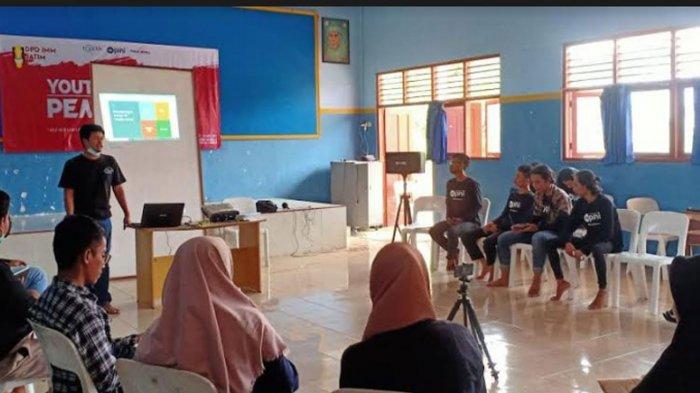 Kegiatan Youth Moderat & Peace Camp DPD IMM Jawa Timur di Panti Asuhan Muhammadiyah Karangasem, Sabtu-Minggu (27-28/3/2021).