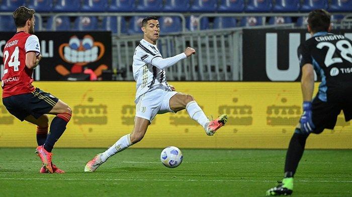 Cristiano Ronaldo saat Juventus kontra tuan rumah Cagliari, Liga Italia