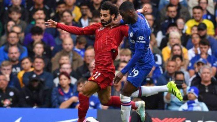 Fikayo Tomori vs Mohamed Salah saat Chelsea vs Liverpool