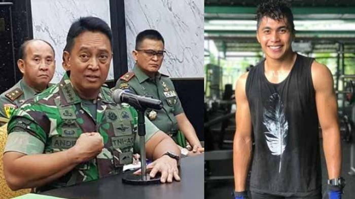 KSAD Jenderal Andika Perkasa dan Aprilia Manganang. Jenderal Andika Perkasa menegaskan bahwa Aprilia Manganang laki-laki seutuhnya dan bukan seorang transgeder