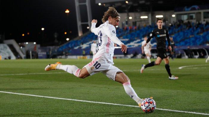 Luka Modric saat Real Madrid vs Borussia Monchengladbach di Liga Champions