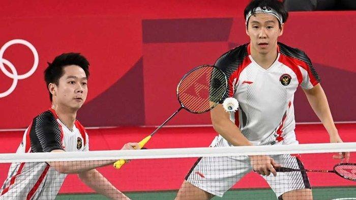 Pasangan ganda putra Indonesia, Marcus Ferinaldi Gideon dan Kevin Sanjaya Sukamuljo