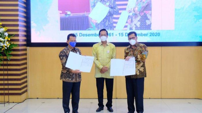Bank BPD DIY dengan PT Jogjasolo Marga Makmur melakukan penandatanganan MoU terkait proyek pembangunan jalan tol Jogja-Solo, Selasa (15/12/2020).