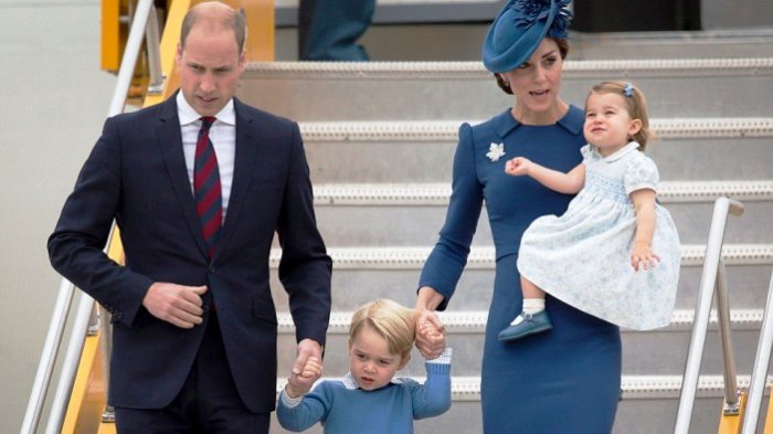 Pangeran William bersama istri dan anaknya