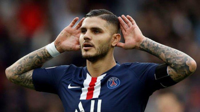 Penyerang PSG, Mauro Icardi dikabarkan ingin kembali ke Milan