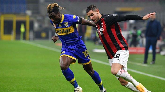 Theo Hernandez di Liga Italia Serie A AC Milan vs Parma