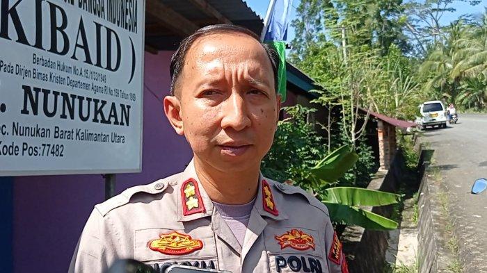Kapolres Nunukan AKBP Ricky Hadiyanto saat ditemui di depan Gereja Kerapatan Injil Bangsa Indonesia (KIBAID), Jalan Sei Bilal, RT 20, Nunukan Barat, Kabupaten Nunukan, Kalimantan Utara, Jumat (09/09/2022), pagi.