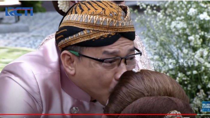 Momen haru Anang Hermansyah saat memberikan nasihat pernikahan kepada Aurel Hermansyah di acara siraman, Jumat (19/3/2021).