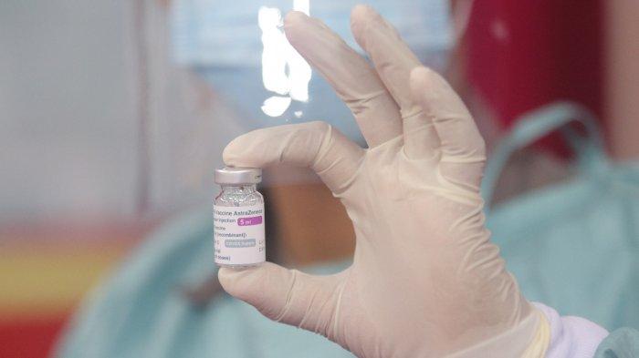 ilustrasi botol vaksin Covid-19 jenis AstraZeneca.
