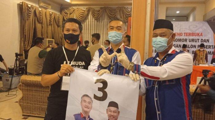 Calon Bupati dan Wakil Bupati Nomor Urut 3, Wempi W Mawa - Jakaria saat Penetapan Pasangan Calon Bupati dan Wakil Bupati Malinau Beberapa Waktu yang Lalu. TRIBUNKALTARA.COM/MOHAMMAD SUPRI