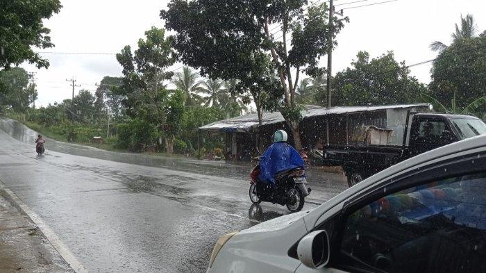 Hujan ringan di Pulau Nunukan, belum lama ini.