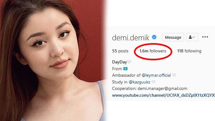 Jumlah followers Instagram Dayana terus menurun, kini menjadi 1,6 juta, Minggu (21/12/2021). (Kolase TribunKaltara.com / Instagram @demi.demik)