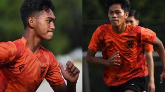 Muhammad Kafiatur Rizky dan Muhammad Narendra Tegar Islami yang merupakan eks Timnas Indonesia U-16 besutan Bima Sakti ikut TC Borneo FC di Yogyakarta