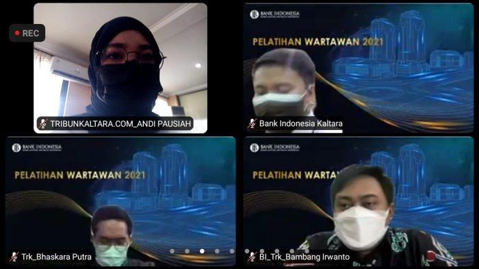 Kegiatan Capacity Building Wartawan Provinsi Kaltara yang digelar KPwBI Kaltara secara virtual, Kamis (18/11/2021).