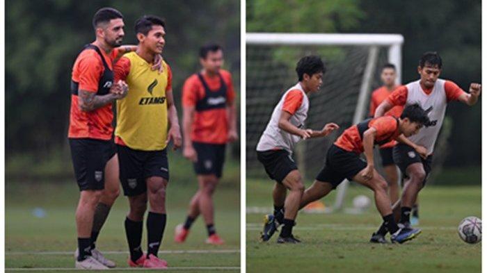 Skuat Borneo FC saat pemusatan latihan atau TC di Yogyakarta, direncanakan pada Sabtu (12/10/2022), skuat Pesut Etam akan menjalani uji coba kedua setelah Persis Solo.