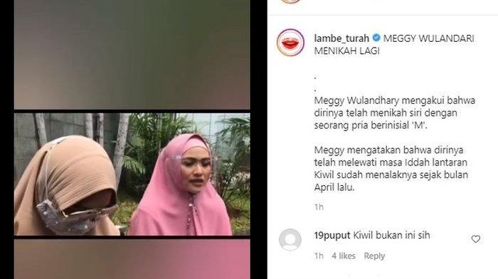 Meggy Wulandari saat menjawab soal pernikahannya.