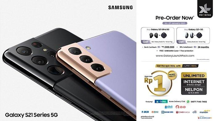 Penawaran paket Bundling XL Axiata-Samsung Galaxy S21 Series.