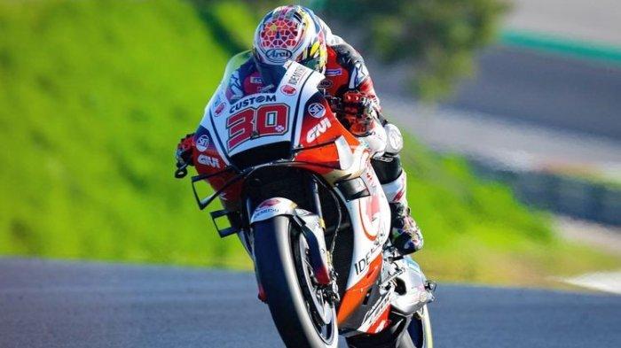 Pembalap MotoGP dari tim LCR Honda, Takaaki Nakagami.