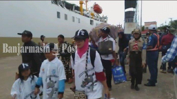 Suasana arus mudik lebaran di Pelabuhan Sampit, Kotim, Kalteng.