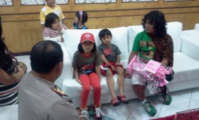BERITA FOTO: Artis Cilik Cinta Temui Kapolres Balikpapan