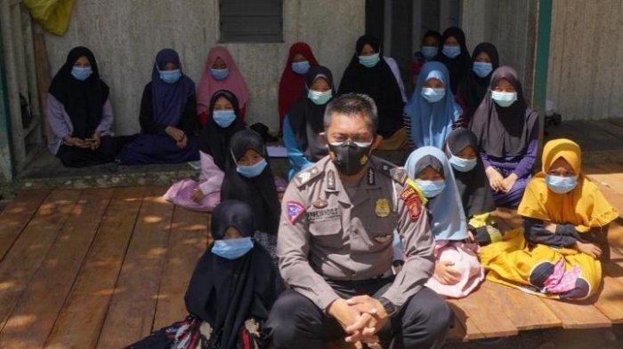 Brigadir Polisi Apriliando menjadikan rumahnya sebagai tempat isolasi mandiri bagi belasan santri. Para santri ini sebelumnya kontak dengan santri lainnya yang terpapar Covid-19. Belasan santri dari Pondok Pesantren Yayasan Hubbul Yatama Wal Masakin dinyatakan negatif dan menjalani isolasi mandiri. TRIBUNKALTIM.CO/DOKUMENTASI PRIBADI