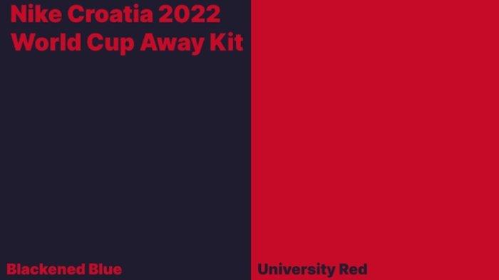 Prediksi warna jersey tandang Timnas Kroasia untuk Piala Dunia 2022.