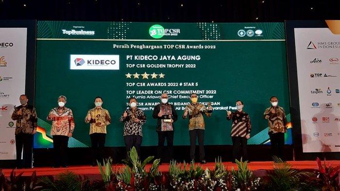 PT Kideco Jaya Agung menjadi perusahaan terbaik dalam TOP CSR Award 2022 dengan meraih empat penghargaan bergengsi.